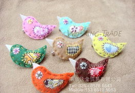 南京沃金貿易 日韓外貿飾品廠家直供，拼布卡通小鳥等小飾物價格及圖片展示